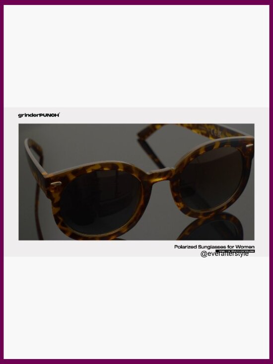 Polarized Retro Round Oversized Sunglasses Plastic Frame main image 7